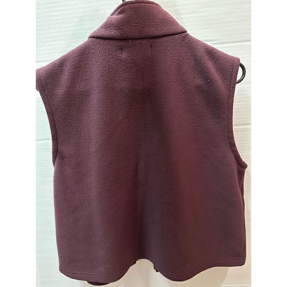 Charter Club Fleece Vest Burgundy Large - Picture 3 of 6
